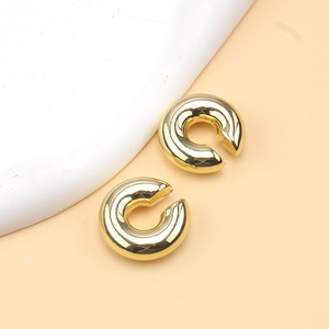 Pendientes geométricos con clip, colores dulces, acrílico mate, joyería unisex para fiestas - Product Image 4