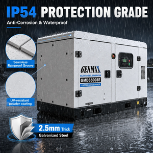Générateur diesel refroidi par eau à quatre cylindres 50 kW-650 kVA super silencieux, type châssis ouvert sur remorque avec démarrage automatique, démarrage à distance et ATS - Product Image 3