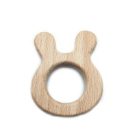 Anneau de dentition en bois de hêtre pour bébé, jouet pour nourrissons, 10 pièces