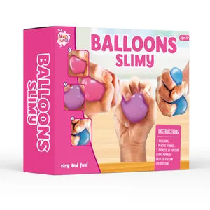 DIY Globo y Slime Squishy juguete jugar masa polímero jugar globo Slime hacer Kit para niñas