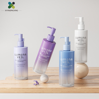 Nouvelle mode de bouteilles de pompe à huile cosmétiques en plastique PET de luxe de haute qualité de 250ml 300ml pour contenir l'huile essentielle de soins de la peau