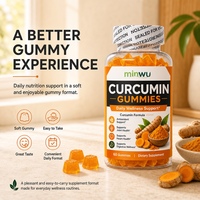 Complément alimentaire en gommes de curcumine naturelle, végétalien, végétarien, à base de pectine, sans OGM, sans gélatine
