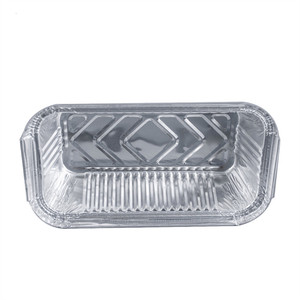 1.5LB Boîtes en aluminium 670ML Rectangulaire <span class=keywords><strong>Jetable</strong></span> <span class=keywords><strong>Four</strong></span> Micro-ondes Plateau Pan <span class=keywords><strong>Plat</strong></span> pour Restaurant Utilisation Cuisson Amical - Product Image 4