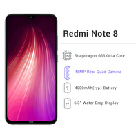 هاتف ذكي Xiao Mi Red 8 4GB 64GB Octa Core 48mp Quad وشاشة من نوع 48 mAh شاحن سريع 18W