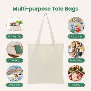 Bolsa de Compras de Lona de Algodón 100% Reciclable, con Cierre de Hombro, Tamaño Mediano, Personalizable con Logotipo, Promocional, Económica y en Oferta - Product Image 4