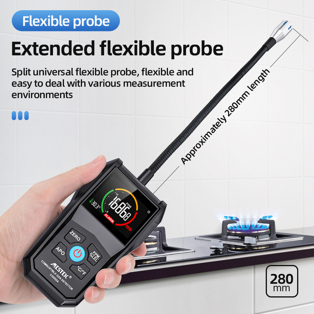 Combustible Gas Analyzer CGD02A Methan Leak Location Tester Concentration Meter Smart Sensor Carbon Monoxide Gas Leak Detector