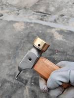 Marteau à griffes pour piquets de tente IAndiKa de qualité industrielle, manche en bois, léger, en acier inoxydable, 22 cm