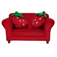 Velutum Strawberry Upholstered Kids Recliner Sofa