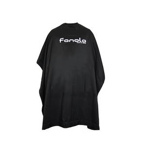 Fanola nero per parrucchieri tessuto mantello in Nylon setoso grembiule da barbiere per uso barbiere - Product Image 1
