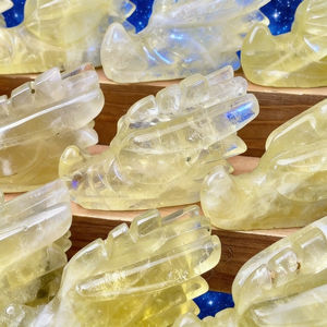 Cráneos de dragón de citrino de alta calidad al por mayor, cristal natural, artesanía, cráneos de dragón para decoración y regalo - Product Image 6