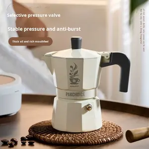 Cafetera <span class=keywords><strong>Moka</strong></span> de Aleación de Aluminio con <span class=keywords><strong>Doble</strong></span> Válvula, Cafetera <span class=keywords><strong>Moka</strong></span> Mini Portátil para Preparar Café - Product Image 1