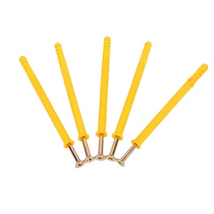 Fijación del marco del enchufe Anclaje de pared amarillo con tornillo de una sola ala Nylon Tornillo Anclaje de plástico expansible - Product Image 4