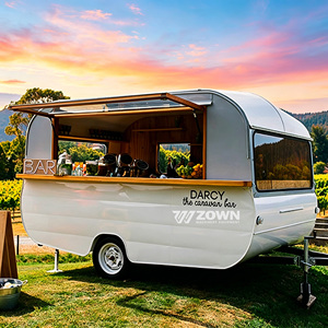 Popular Mobile Food Cart with Multi-functional Design Mobile Food Style Cart Restaurant For Outdoor Snack Beverage Business - Product Image 3