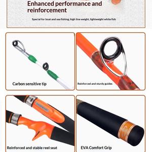 Canna da Pesca per Barche Costiere Zhengteng N. Canna da Pesca Solida 20-40 White Fruit Octopus Special Soft Tone Carbon EVA Fast Lure con Punta 920 - Product Image 2