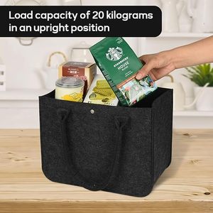 Sac fourre-tout grand format en RPET recyclé avec logo personnalisé, sac à main en feutre pour femme - Product Image 3