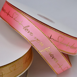 Đôi Vàng polyester <span class=keywords><strong>ribbon</strong></span> in tim <span class=keywords><strong>Ribbon</strong></span> nướng Hoa bọc <span class=keywords><strong>Valentine</strong></span> <span class=keywords><strong>Ribbon</strong></span> - Product Image 5