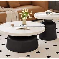 Ensemble de table basse moderne pour la maison, couleur crème, style minimaliste italien, design de table centrale pour le salon