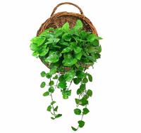 Panier mural en osier tressé écologique et durable, idéal pour la décoration de patio et de jardin, directement de l'usine