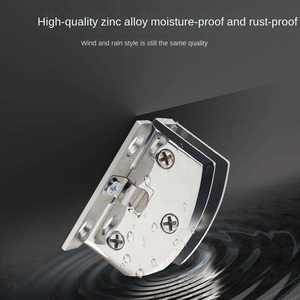 Puerta Abatible de Vidrio Templado sin Marco con Bisagras de Aleación de Zinc, Apertura de 180 Grados, Sin Perforación, Fácil Instalación, Diseño Moderno - Product Image 5