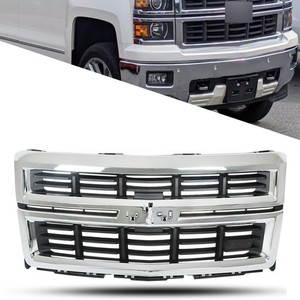 Grille de pare-chocs avant noire et chromée pour Chevrolet <span class=keywords><strong>Silverado</strong></span> 2012 <span class=keywords><strong>2013</strong></span> 2014 - Product Image 1