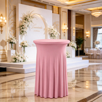 Housse de table extensible pour cocktail 80x110cm, finition moderne élégante, polyester imperméable pour comptoir de bar, petite table, de marque