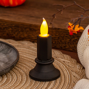 Décorations d'Halloween en gros : Bougie électronique LED noire, Lanterne citrouille, Ornement de bureau pour une ambiance d'horreur et de fantômes - Product Image 5