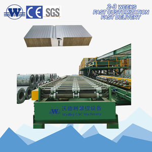 Ligne de production de machines de fabrication de panneaux isolants sandwich en PU continu avec garantie de 2 ans pour les panneaux de cloisons - Product Image 1