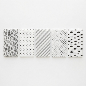 <b>Black</b> and White Christmas Wrapping <b>Paper</b> <b>Tissue</b> <b>Paper</b> Gift Packaging <b>Paper</b> Dot Stripe Heart Cloud Leaf Patterns - Product Image 1