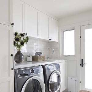 Muebles de Lavandería Modernos de Estilo Minimalista de Alta Gama en Madera Maciza - Product Image 4