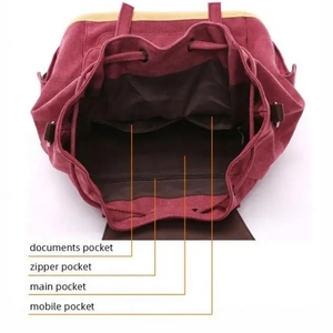 Zaino da donna in tela Vintage all'ingrosso alla moda per scuola impermeabile e zaino da viaggio all'aperto con servizio personalizzato - Product Image 6