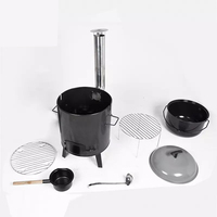 Fumoir à charbon de bois de haute qualité Barbecue cheminée Barbecue Grill, pour la cuisine en plein air Camping randonnée pique-niques