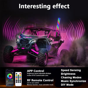 <span class=keywords><strong>En</strong></span> stock: Luz LED de seguridad para motocicleta tipo bandera, luz de persecución de <span class=keywords><strong>1</strong></span>.8 pulgadas (2 pies) COB Fat Whip para Can-Am X3 SXS UTV RZR Offroad - Product Image 4