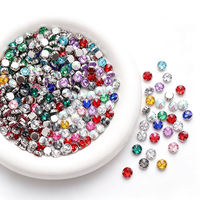 Strass Rivoli à coudre 8 mm, multicolores, en cristal, pour robe, chaussures, sacs, bijoux, vêtements, accessoires de décoration DIY