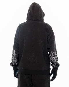 Sudadera con Capucha Oversize Personalizada con Gráfico de Araña de Pedrería, de Algodón Pesado y Corte Holgado para Hombre - Product Image 2