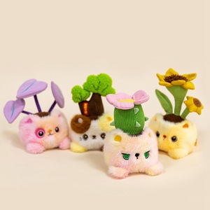 Macetero de <span class=keywords><strong>Gato</strong></span> de Peluche Creativo y Moderno - Decoración de Escritorio con Planta y Flor, Muñeco de Regalo de Cumpleaños Unisex 17cm - Product Image 4
