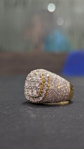 Hip Hop Iced Out Diamond <b>Ring</b> Sparkling <b>Ring</b> for <b>Men</b> and Women for Fashion Gifts and Daily Use Available at Affordable Price - Product Image 4