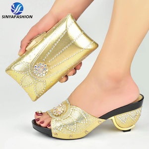 وصلت حديثًا أحذية أنيقة من Sinya ، مجموعة حقائب للسيدات ، حقائب يد بحجارة مطرزة بالكامل ، مجموعة حقائب نسائية وحقائب لحفلات الزفاف - Product Image 2