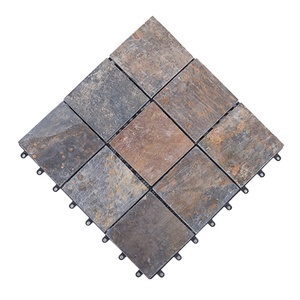 Carreaux de sol en pierre naturelle imbriquables, montage facile, pour balcon, <span class=keywords><strong>jardin</strong></span>, piscine, facile à installer, revêtement de pont amovible, pour bricolage, DIY, bon marché - Product Image 4