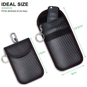 <span class=keywords><strong>Pochette</strong></span> antivol pour clés de <span class=keywords><strong>voiture</strong></span> en fibre de carbone, étui bloqueur de signal <span class=keywords><strong>RFID</strong></span> premium pour télécommande de <span class=keywords><strong>voiture</strong></span> - Product Image 3