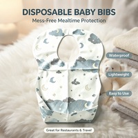 Bavoir jetable personnalisé avec logo, auto-adhésif, sans nœud, idéal pour cadeau de naissance, vente en gros