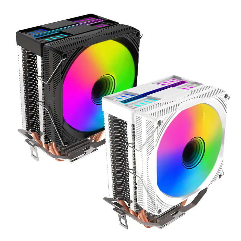 Sessiz masaüstü bilgisayar soğutucu 6-ısı borusu bakır hava CPU soğutucu çift kule 120mm soğutma fanı bilgisayar kılıfları ile sıvı rulman