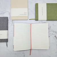 Carnet de lecture et journal personnalisable en lin imperméable, couverture rigide, tendance, vente en gros