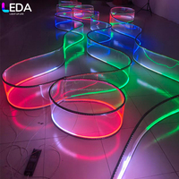 LEDA Nouveau produit moderne pour la décoration d'événements et de fêtes, bande lumineuse transparente givrée, ruban lumineux RGB givré pour mariage