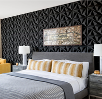Lot de 12 panneaux muraux 3D en PVC 24" x 24" pour plafond, décoration intérieure, motif géométrique, étanche, chambre à coucher