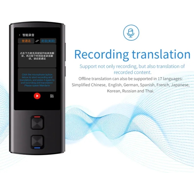 138 Language Metal case Translator Online Offline Voice Photo Translation IOS & Android Portable Instant Translator