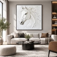 Peinture à l'huile sur toile de cheval peinte à la main sur mesure, art mural moderne pour salon, chambre à coucher, décoration d'hôtel