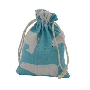 Sac à cordon en coton et lin personnalisé, petit sac de rangement en tissu pour l'organisation - Product Image 3