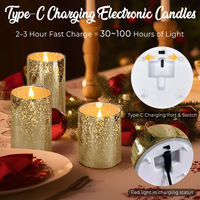 Nouveau Design décoration de la maison USB Rechargeable bougie télécommande lampe bougies lumière avec minuterie bougie électronique
