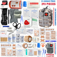 293 pièces/97 pièces trousse de premiers soins 3 pour la survie en plein air comprend des ciseaux pince à épiler attelle sifflet pour voiture bateau voyage