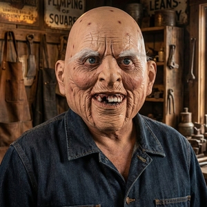 Máscara de Halloween de <span class=keywords><strong>Hombre</strong></span> Calvo Espeluznante, Diseño Hiperrealista, Ideal para Fiestas de Disfraces de Terror y Atracciones Encantadas - Product Image 1